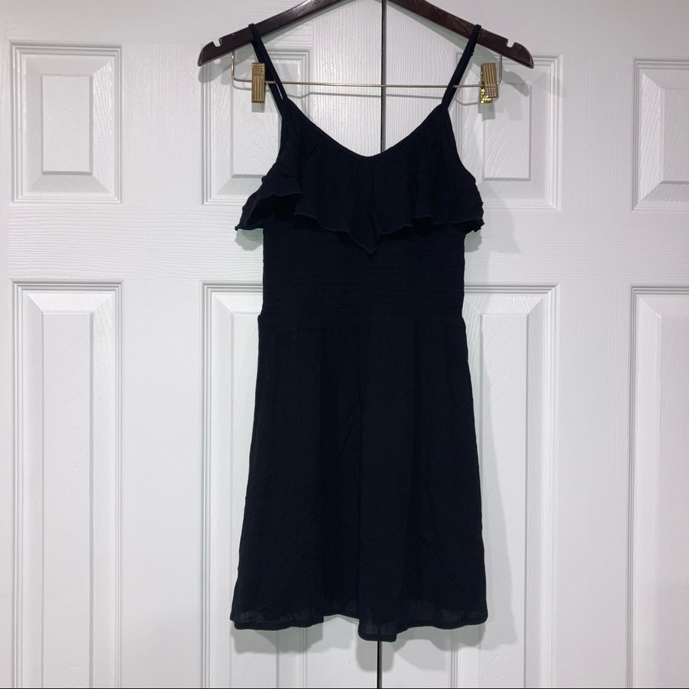 NWT Aeropostale Black Adjustable Spaghetti Strap Mini Dress Medium 2825
